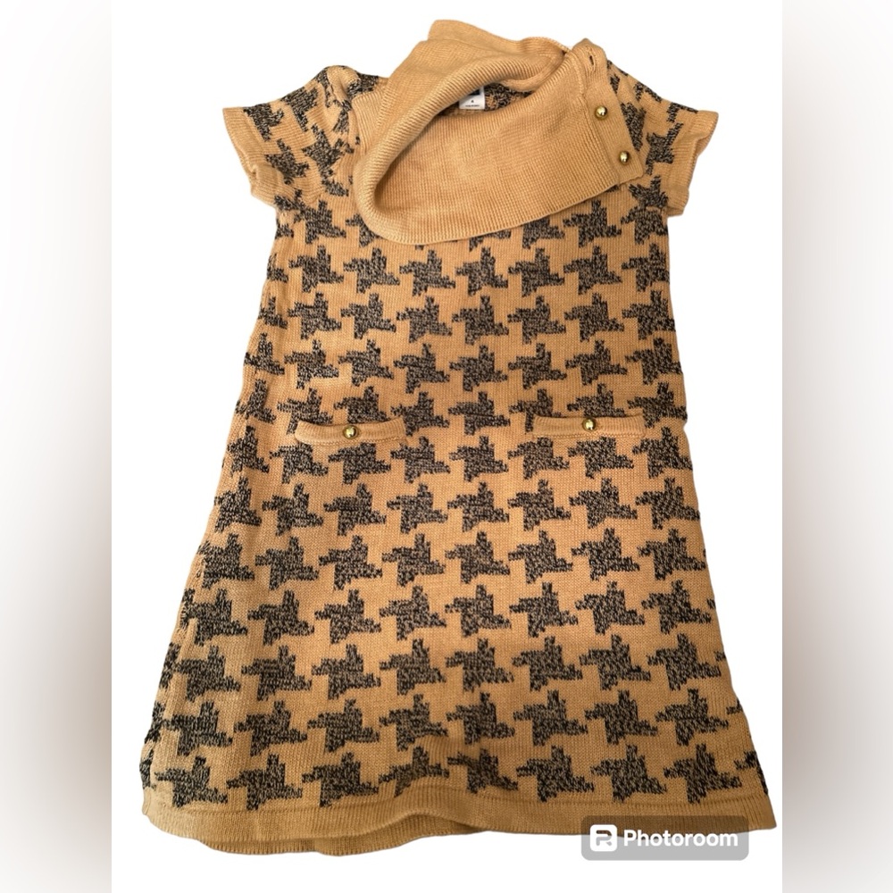 Janie & Jack HOUNDSTOOTH SWEATER DRESS size 4